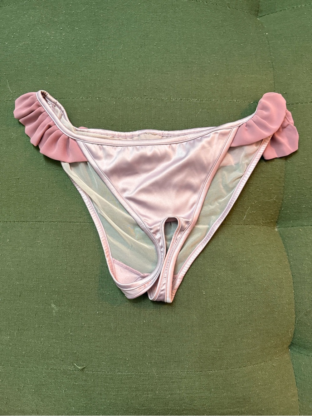 Playful Promises Lana Heather Chiffon Frill Ouvert Brief